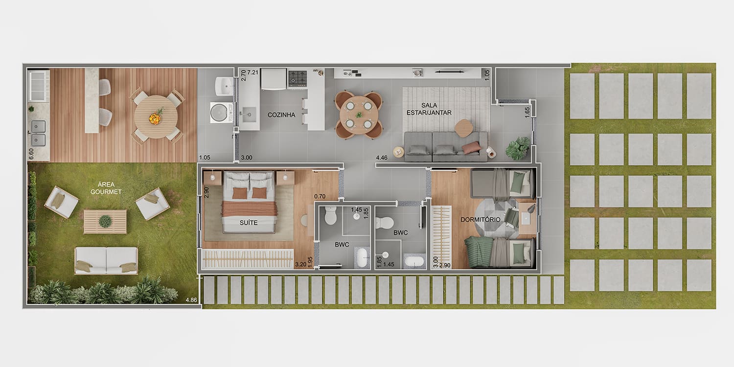 Planta Humanizada Residencial Americana